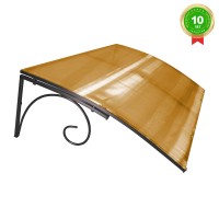 Козырёк над дверью Петрасвет S4026 Коричневы поликарбонат янтарный