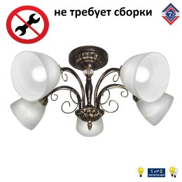 Люстра Петрасвет S2246-5, 5хЕ27 макс, 60Вт